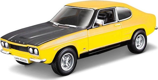 Bburago Classic 1970 Ford Capri RS2600 Toy Car 1:32 Ford Capri RS2600 - Yellow for 5++ Years 18-43207