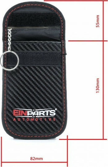 Husă Cheie din Piele ecologică pentru Smart cu sistem fără cheie în Culoarea Negru