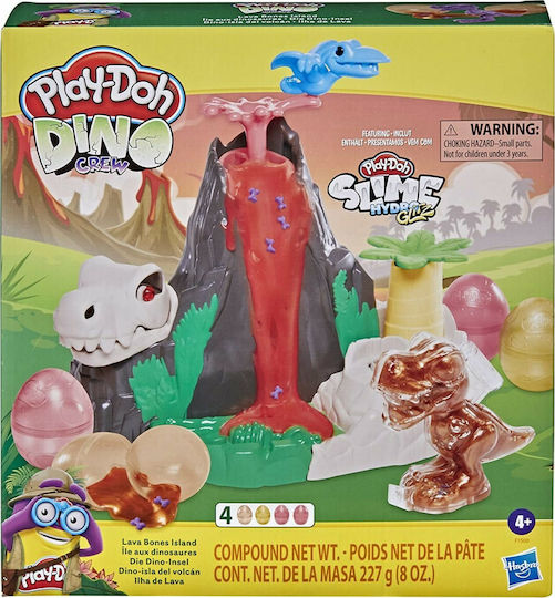 Hasbro Слуз Play-Doh Dino Lava Bones Island за Деца 4+ години+ Години