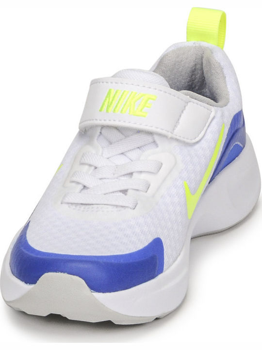 Wearallday PS Kids Sports Shoes Running with Hoop & Loop Closure White