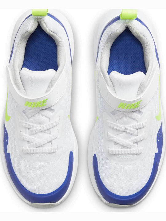 Wearallday PS Kids Sports Shoes Running with Hoop & Loop Closure White