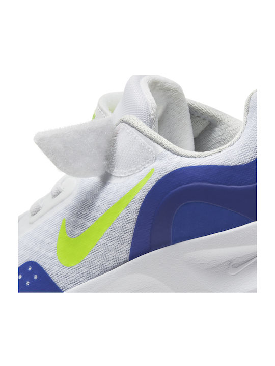 Wearallday PS Kids Sports Shoes Running with Hoop & Loop Closure White