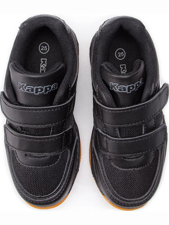 Dacer K Kids Sports Shoes Running with Hoop & Loop Closure Black