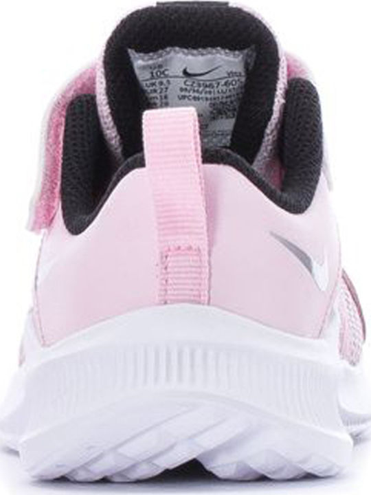 Downshifter Downshifter 11 Kids Sports Shoes Running with Hoop & Loop Closure Pink Foam / Metallic Silver / Black / White