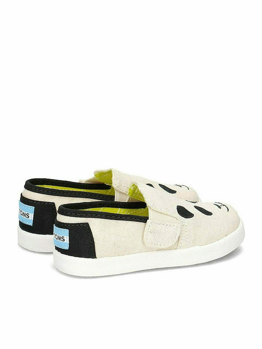 Toms Kids Espradrilles with Hoop & Loop Closure Beige Tiny Panda