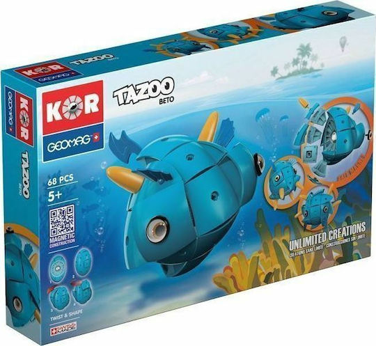 Geomag Magnetic Construction Toy Kor Tazoo Beto 68pcs for Children 5++ Years