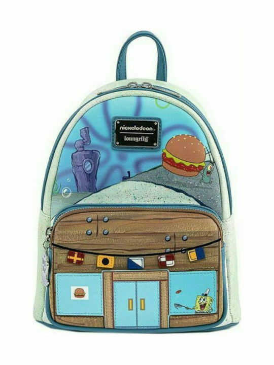 Loungefly Spongebob Krusty Krab Mini Kids Bag Backpack White 22.5cmx11.25cmx27cmcm Krusty Krab Mini Backpack