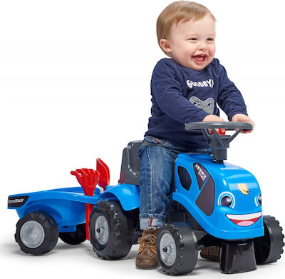 Παιδικό Τρακτέρ Landini Ποδοκίνητο με Καρότσα Μπλε