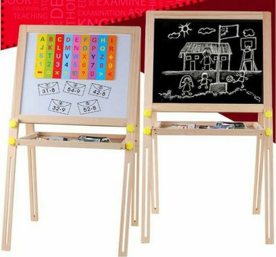 Магнитна Маркерна Дъска Черна Двулицева 45x45см