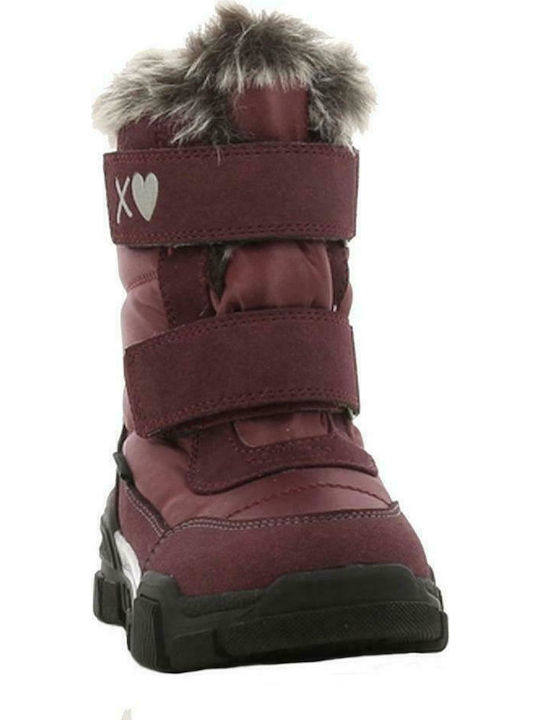 Sprox Kids Snow Boots with Hoop & Loop Closure Burgundy