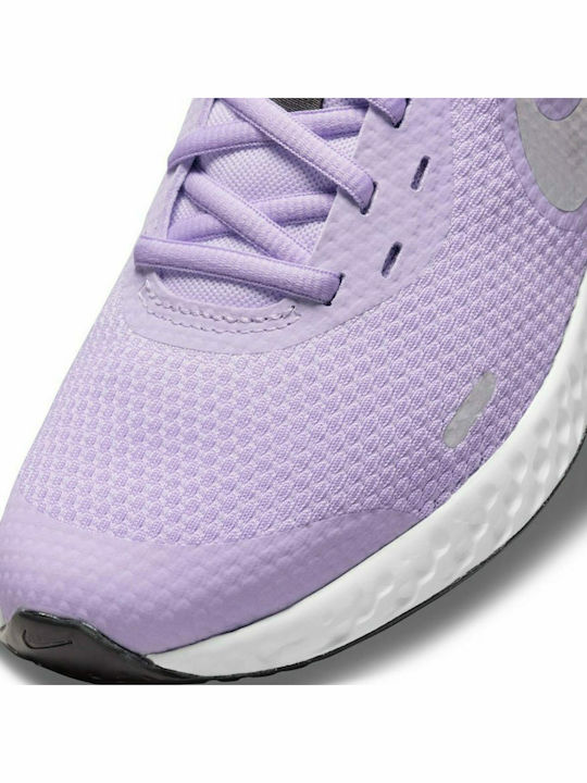 Revolution Revolution 5 Kids Sports Shoes Running with Laces Lilac / Dark Smoke Grey / White / Metallic Silver