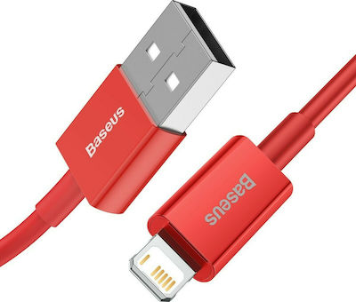 Baseus Superior USB-A la Cablu Lightning Roșu 1m (CALYS-A09)