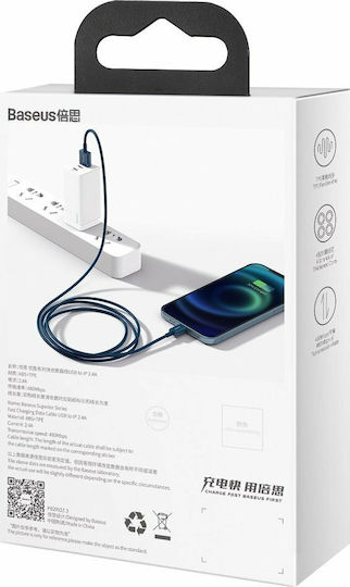Baseus Superior Regular USB-A la Cablu Lightning Albastru 2m (CALYS-C03)