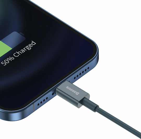 Baseus Superior Regular USB-A la Cablu Lightning Albastru 2m (CALYS-C03)