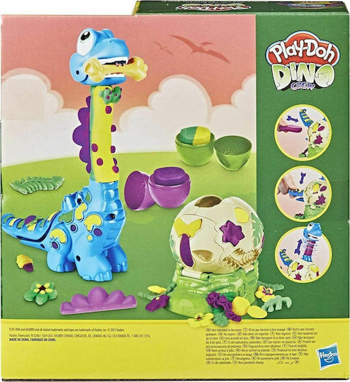 Hasbro Play-Doh Plasticine Dino Crew Growin Tall Bronto Game Set for 3 Plus Years 2 Pieces