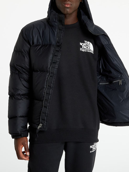 1996 Retro Nuptse Geacă Iarnă Puffer Neagră