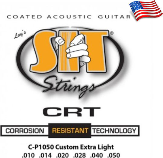 Sit Coated Σετ Χορδών Phosphor Bronze Ακουστικής Κιθάρας 10 - 50" Extra Light