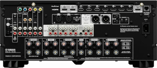 Yamaha RX-A6A Радиоусилвател Home Cinema 4K/8K 9.2 Канала 150W/8Ω 200W/6Ω с HDR и Dolby Atmos Черен