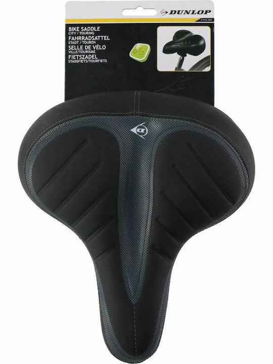 Dunlop Black Bicycle Saddle City Black