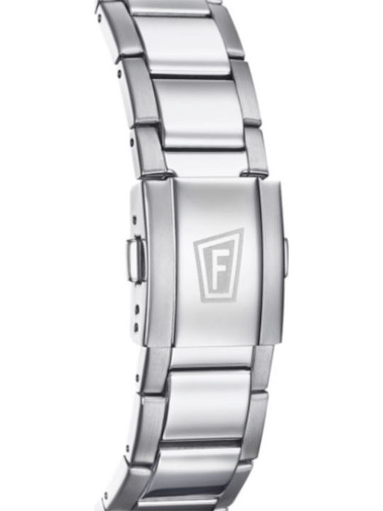 Festina Ανδρικό Ρολόι 45mm Χρονογράφος Μπαταρίας με Ασημί Μεταλλικό Μπρασελέ
