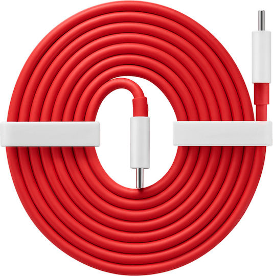 OnePlus Flat USB 2.0 Cable USB-C Male - USB-C 65W Red 1.5m 5481100048