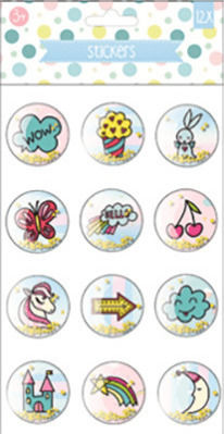 Group Operation 3D Shape Sequins Stickers (Multi) (Μiscellaneous Designs)