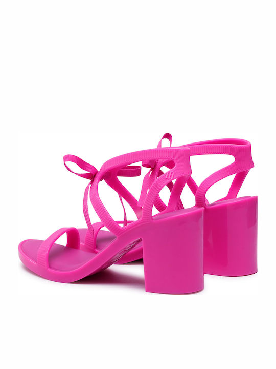 32962 Leder Sandalen Fuchsie