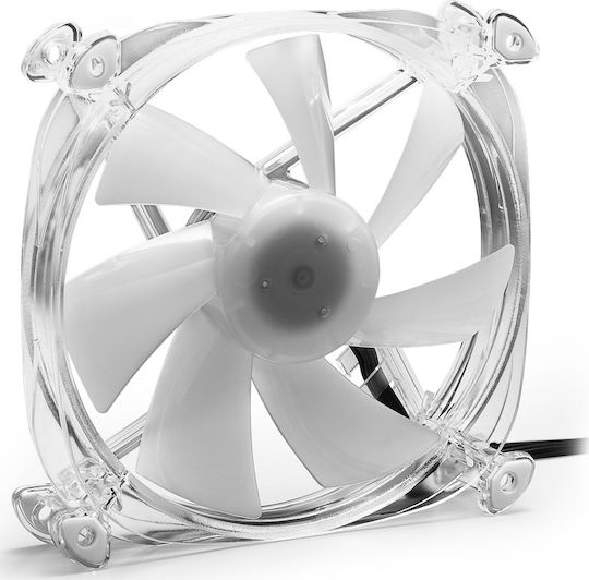 Sharkoon SHARK Disc Case Fan 120mm (1000rpm) με RGB Φωτισμό και Σύνδεση 3-Pin Λευκό