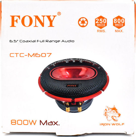 PerVoi Auto-Lautsprecher Fony 6.5" mit 250W RMS (3 Weg)