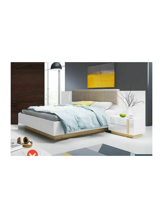 Bedroom Furniture Set Arco Λευκό 160x200cm 3pcs