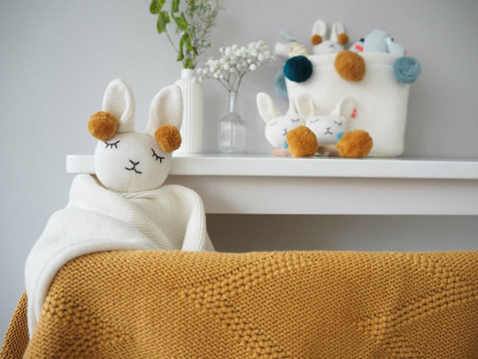 Kikadu Baby Cloth Knitted Towel Doll Lama White