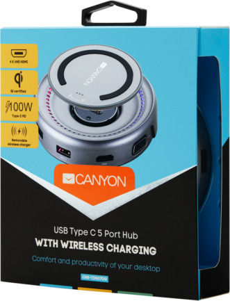 Canyon USB-C Docking Station with HDMI 4K PD Silver (CNS-TDS07DG)