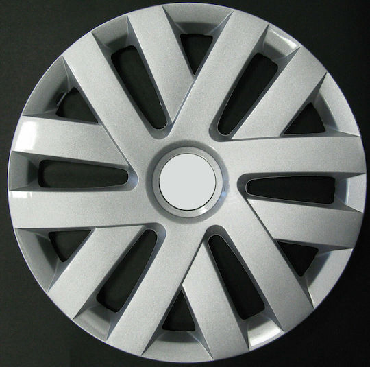 Farad Auto Radkappen Set mit Marke VW 4Stück 15" Silber