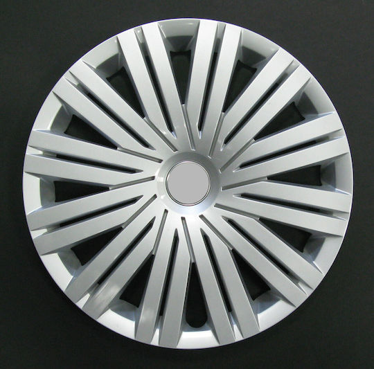 Farad Auto Radkappen Set mit Marke VW 4Stück 15" Silber