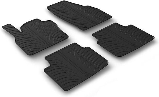 Lampa Set of Front and Rear Mats 4pcs Tray Type for Skoda Kamiq 2019 Black