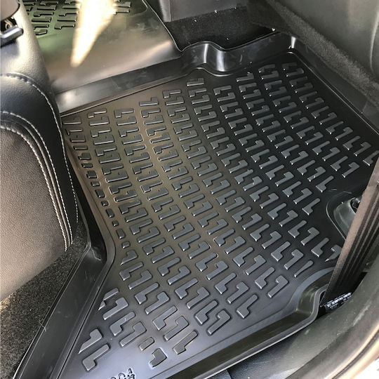 Rizline Set of Front and Rear Mats 4pcs Tray Type for Ford EcoSport 2012+ Black