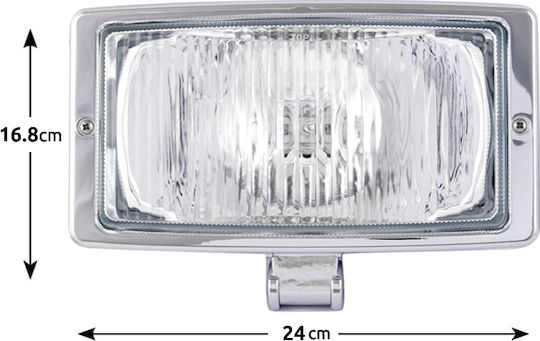 Autoline Квадрат Фарове за кола Универсален 12V 55W с Бял осветление 2бр