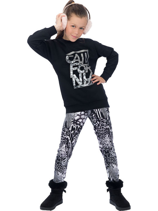 Energiers Kids Set with Leggings Winter 2pcs Black