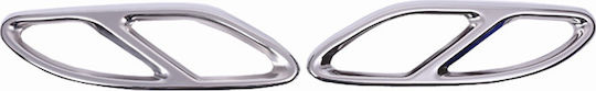 Carner Car Rear Chrome Caps for AMG Look Exhaust Tips for Mercedes W212 FL W166 C292 W117 W205 X253 W253 Universal Mercedes-Benz GLE / C Class Chrysler GS