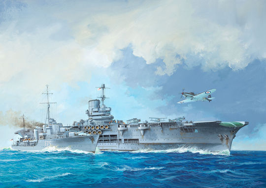 Revell HMS Ark Royal & Tribal Class Destroyer Фигура за Моделизъм Кораб 110 Части в Мащаб 1:720