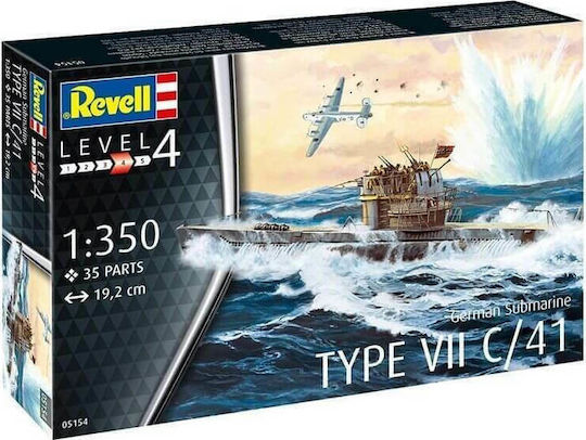Revell Type VII C/4 German Modeling Figure Submarine 35 Pieces in Scale 1:350