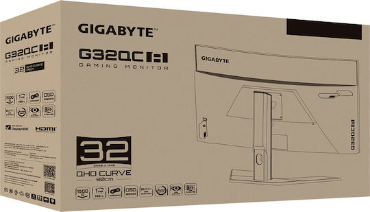 Gigabyte G32QC A VA HDR Curbat Monitor de jocuri 31.5" QHD 2560x1440 165Hz