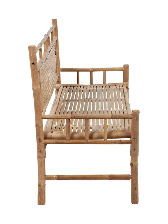 Bancă Exterior Bambus cu Perne 120x55x90cm