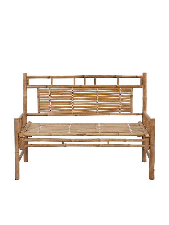 Bancă Exterior Bambus cu Perne 120x55x90cm