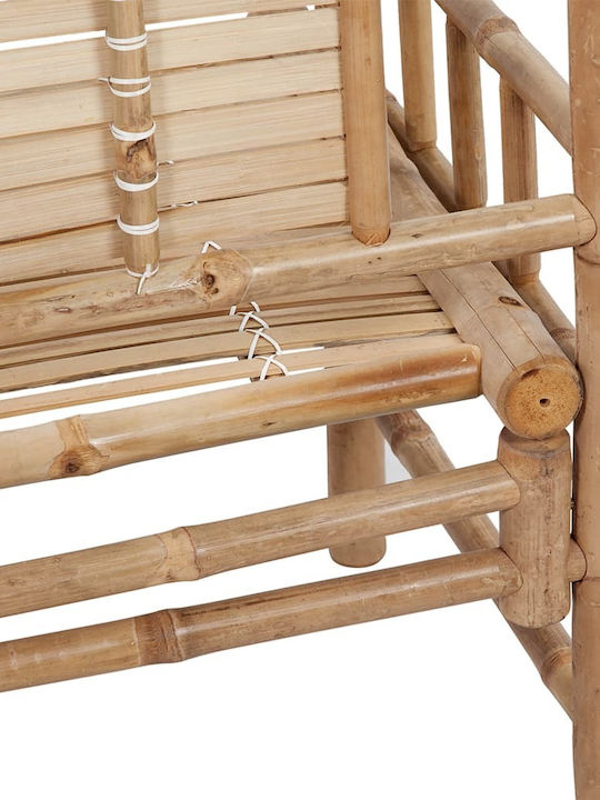 Bancă Exterior Bambus cu Perne 120x55x90cm