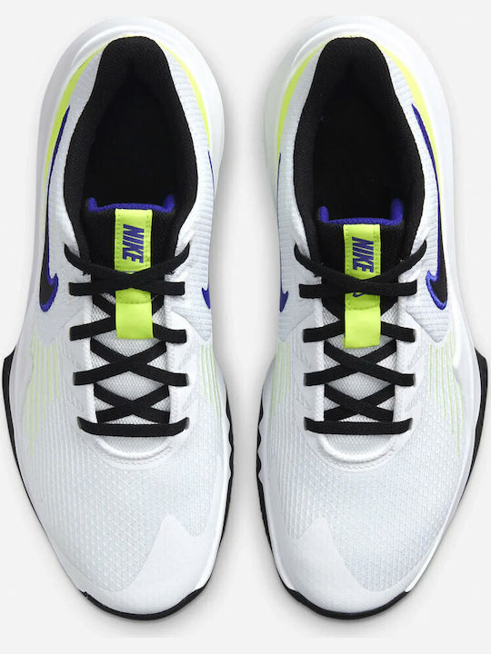 Precision 5 Low Basketball Shoes White / Black / Barely Volt / Volt