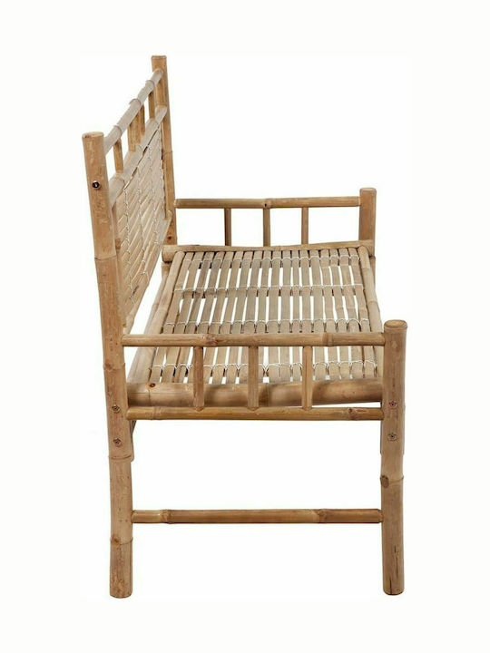 Bancă Exterior Bambus cu Perne 120x55x90cm