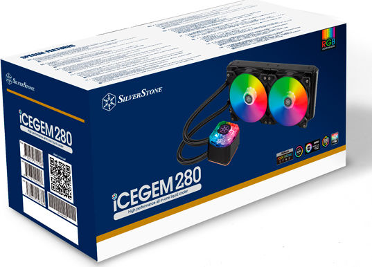 Silverstone IceGem 280 aRGB Răcire Cu Lichid AIO CPU Cu 2 Ventilatoare 140mm