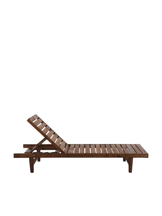 Ξαπλώστρα Ξύλινη Καρυδί 193.5x65x29εκ.