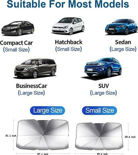Auto Gs Internal Car Windshield Sunshade Umbrella 145x130cm